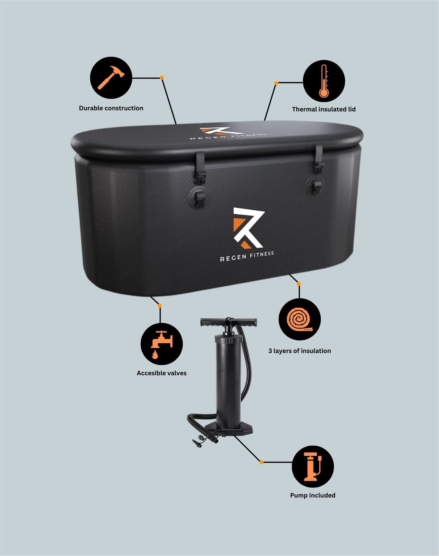 Benefits of RegenIce ice bath tub for cold plunge